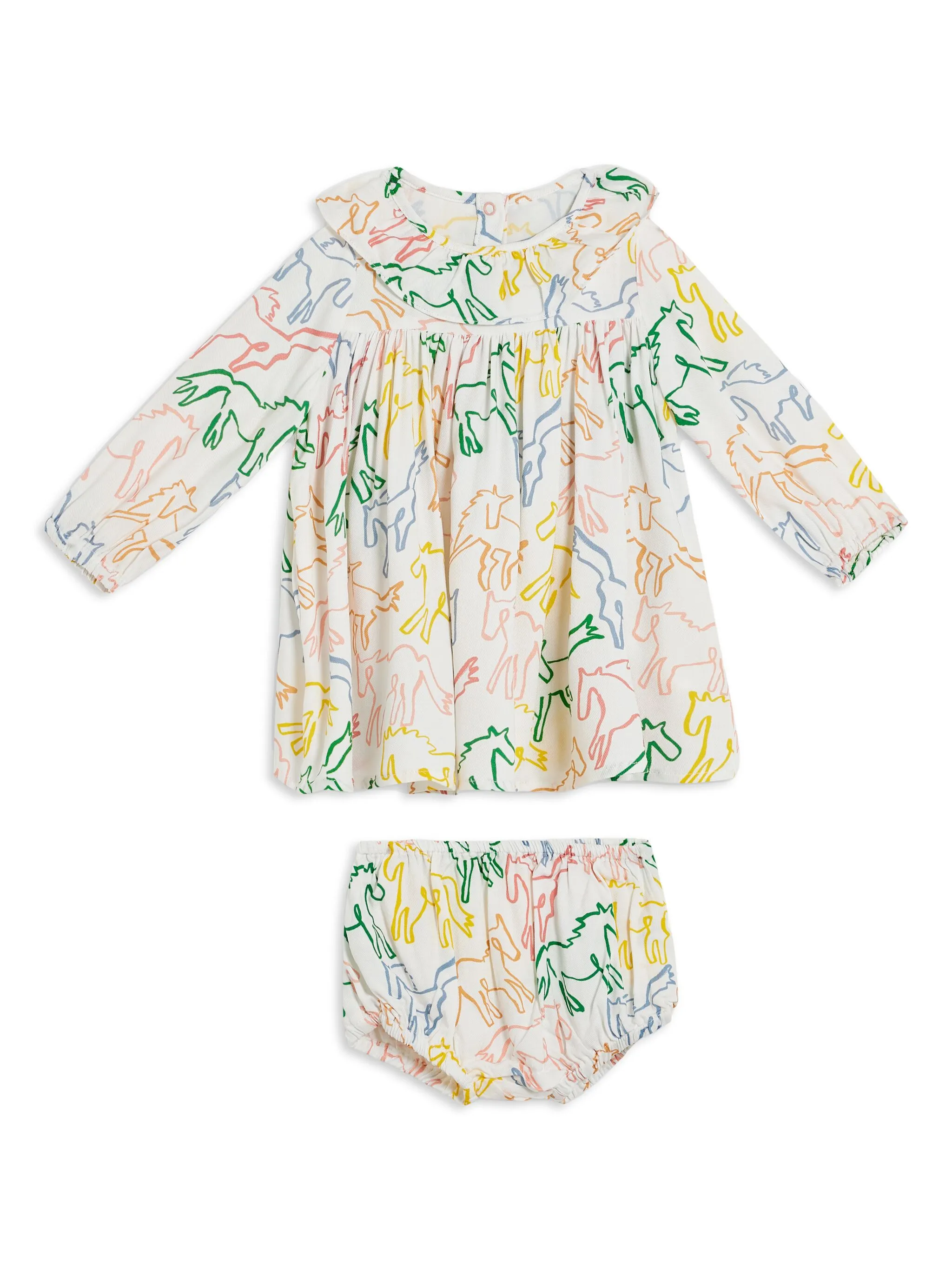 

Платье с графичным принтом Stella Mccartney Kids, белый