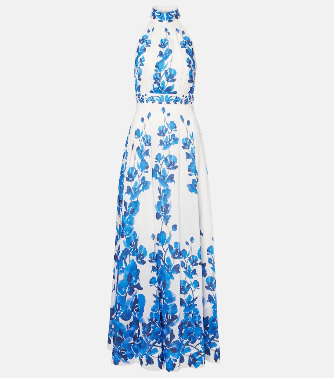

Платье макси с цветочным принтом Orchid Blues Rebecca Vallance, Blue Orchid Vines Print