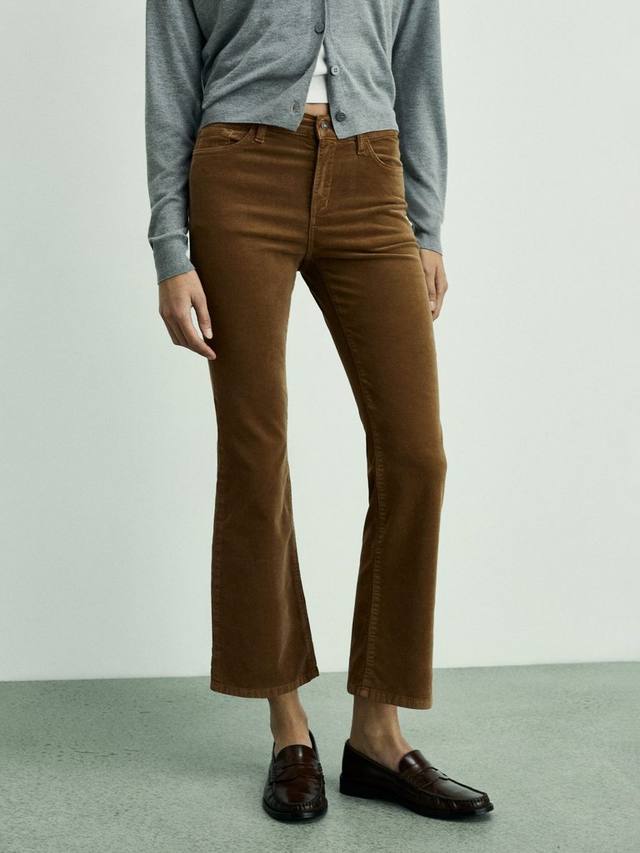

Джинсы- ботфорты из вельвета siennap Mango, цвет Medium Brown