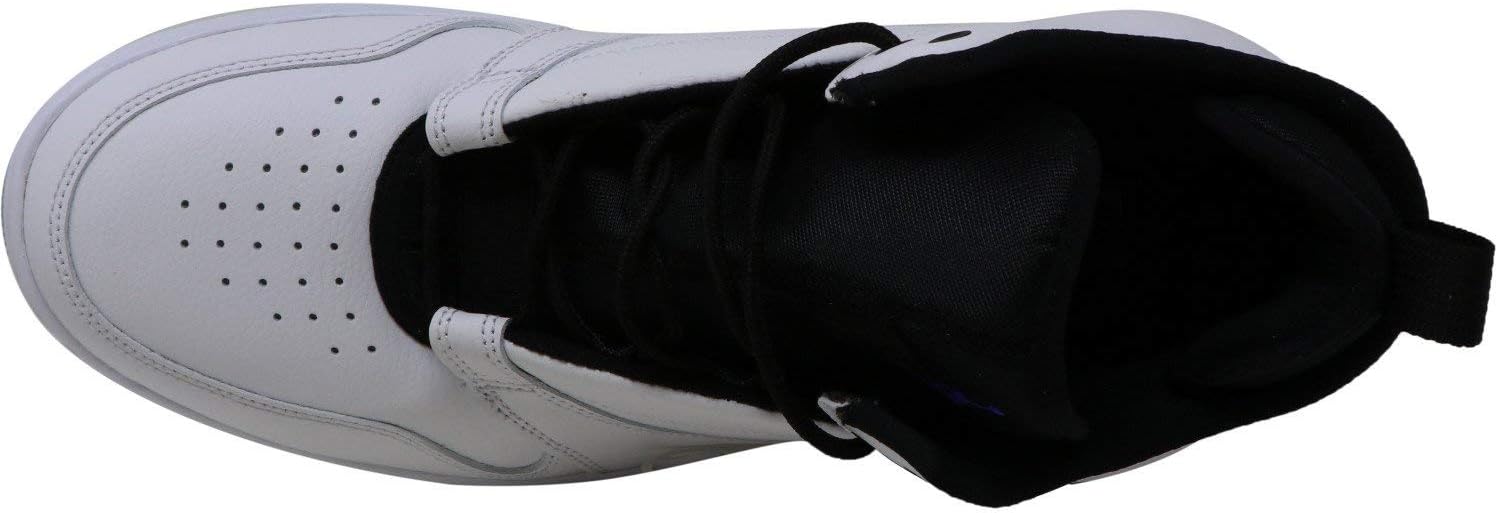 Мужские баскетбольные ботинки Nike Jordan Fadeaway с высоким верхом из кожи, белый/черный — фото 4