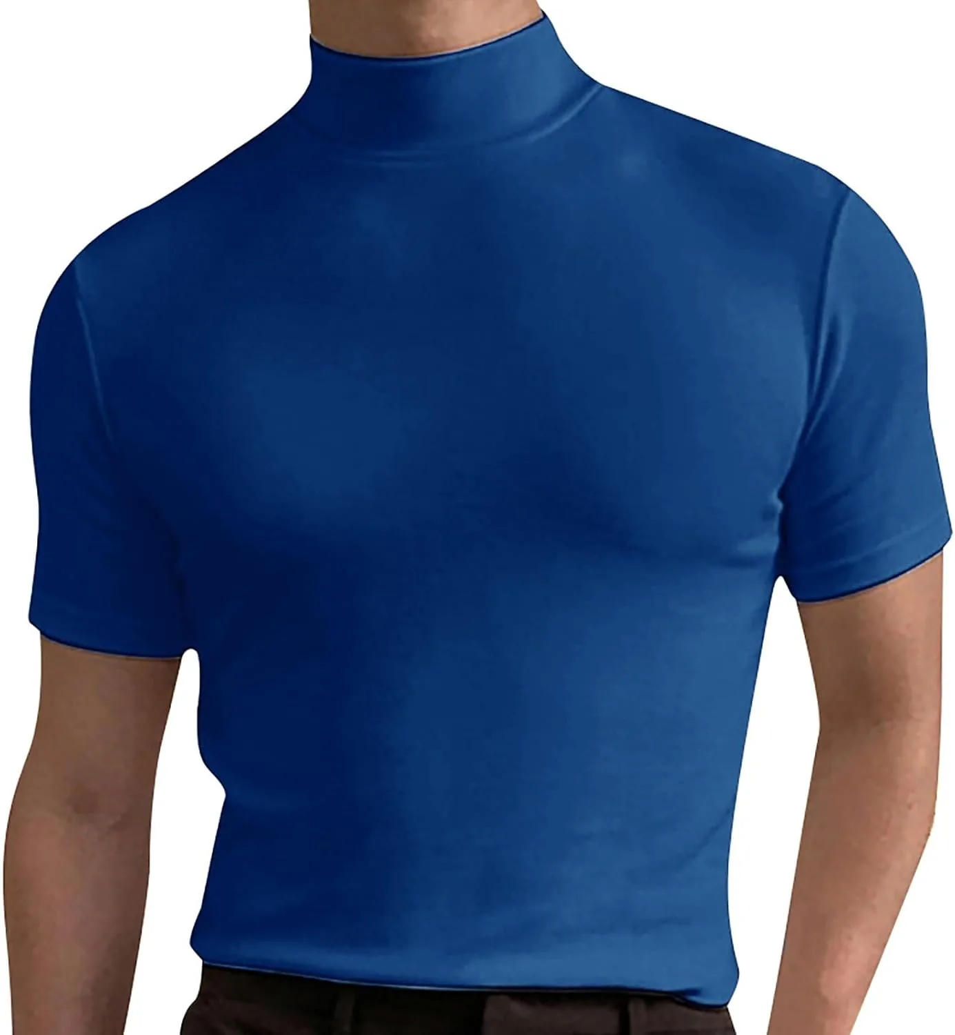 

Мужская футболка с коротким рукавом и воротником-стойкой Slim Fit LCMTWX