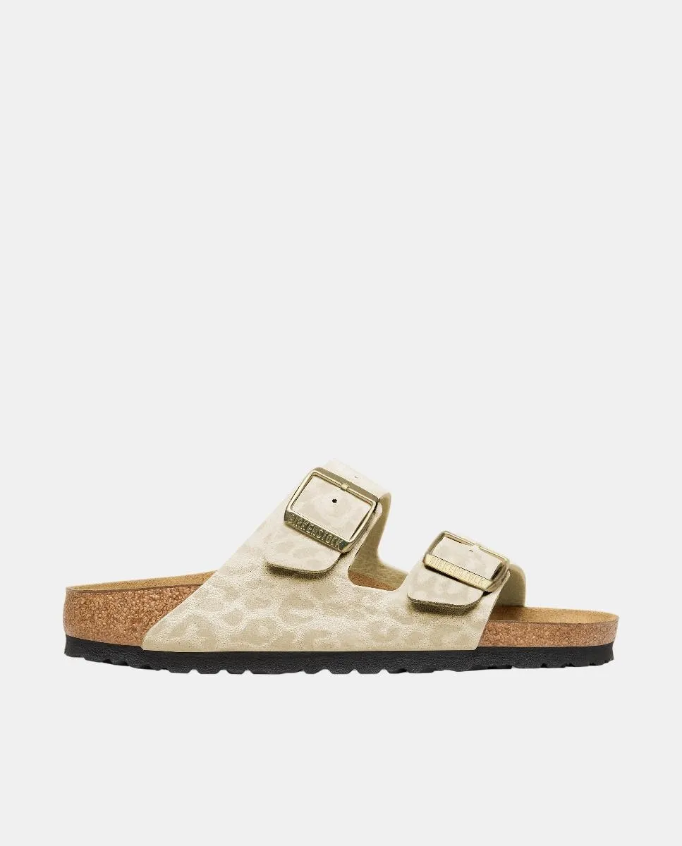 Женские сандалии из искусственной кожи с анималистическим принтом Birkenstock, бежевый