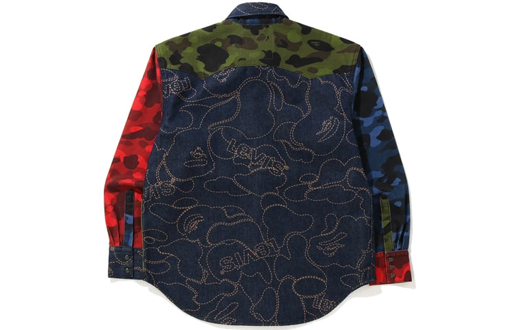 Рубашка A Bathing Ape x Levis Crossover SS21 Camouflage Long Sleeves Shirt 'Multicolor' 1H23-131-904 — фото 2