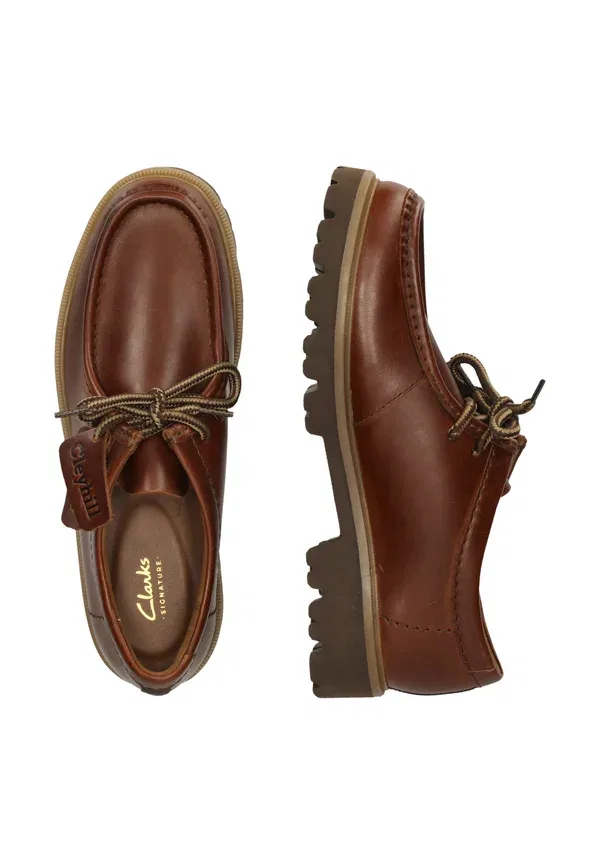 Ботинки Cleyhill seam lace ups Clarks, коричневая кожа — фото 3
