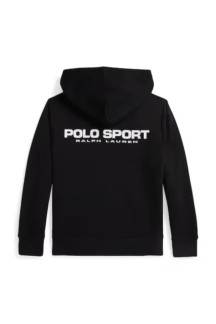 Худи детское хлопковое Polo Ralph Lauren, черный — фото 2