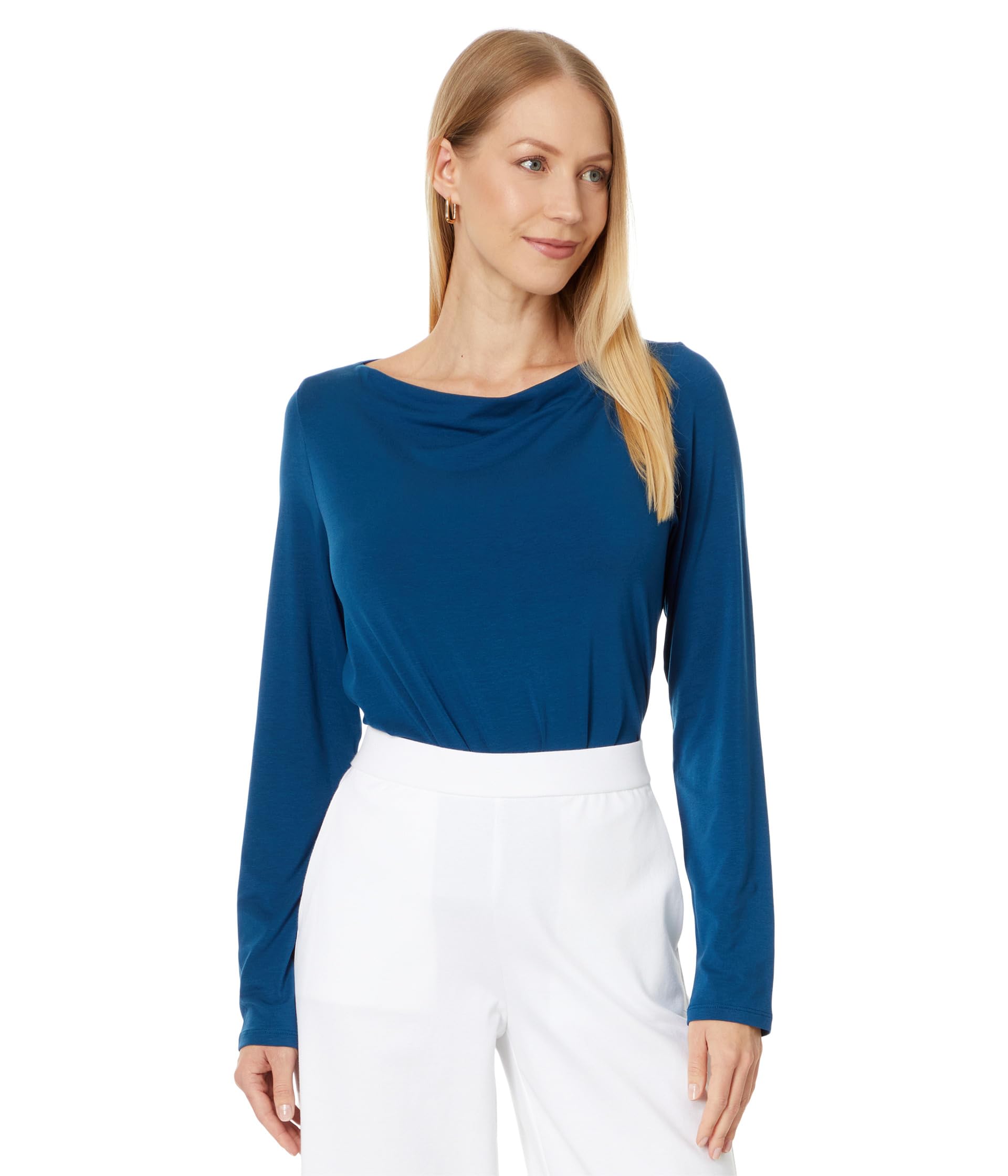 

Топ Eileen Fisher Cowl Neck Top, цвет Atlantis