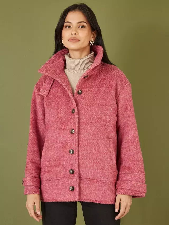 

Куртка Yumi Oversized Wool Blend, розовый