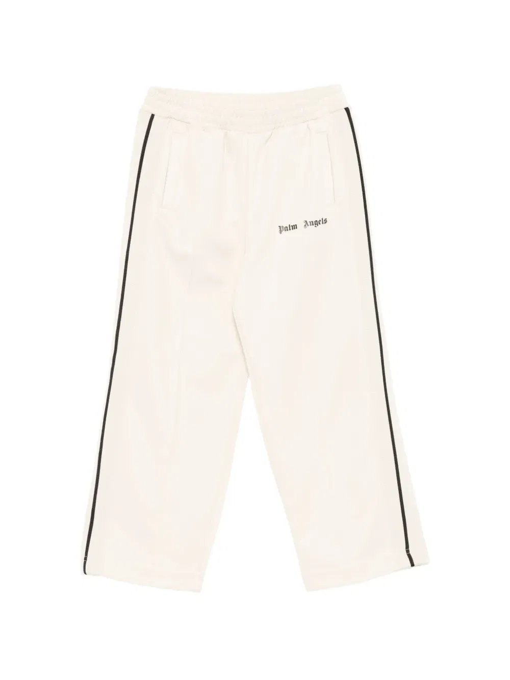 Спортивные брюки с лампасами и логотипом Palm Angels Kids, бежевый