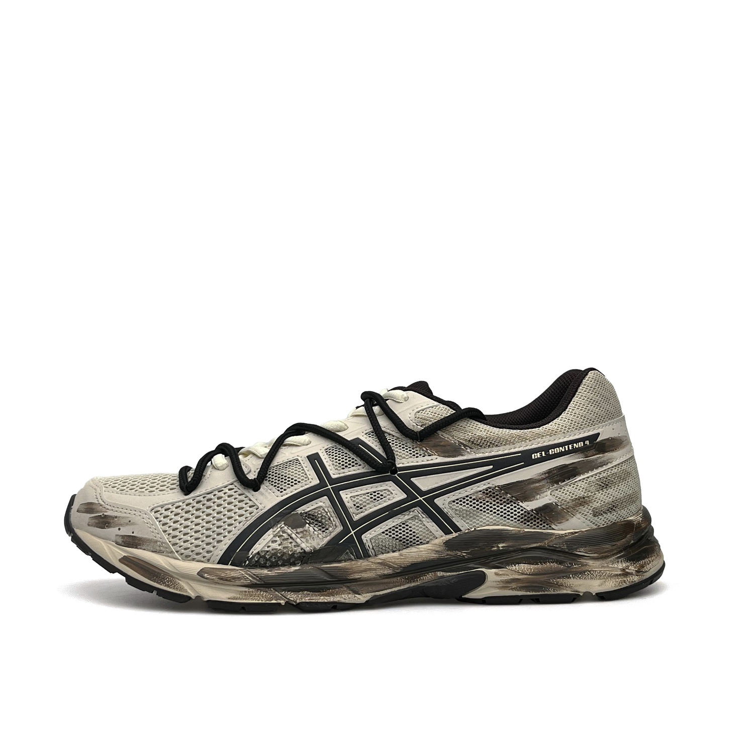 

ASICS Gel Contend 4 дышащие и легкие низкие кроссовки для бега unisex черный коричневый