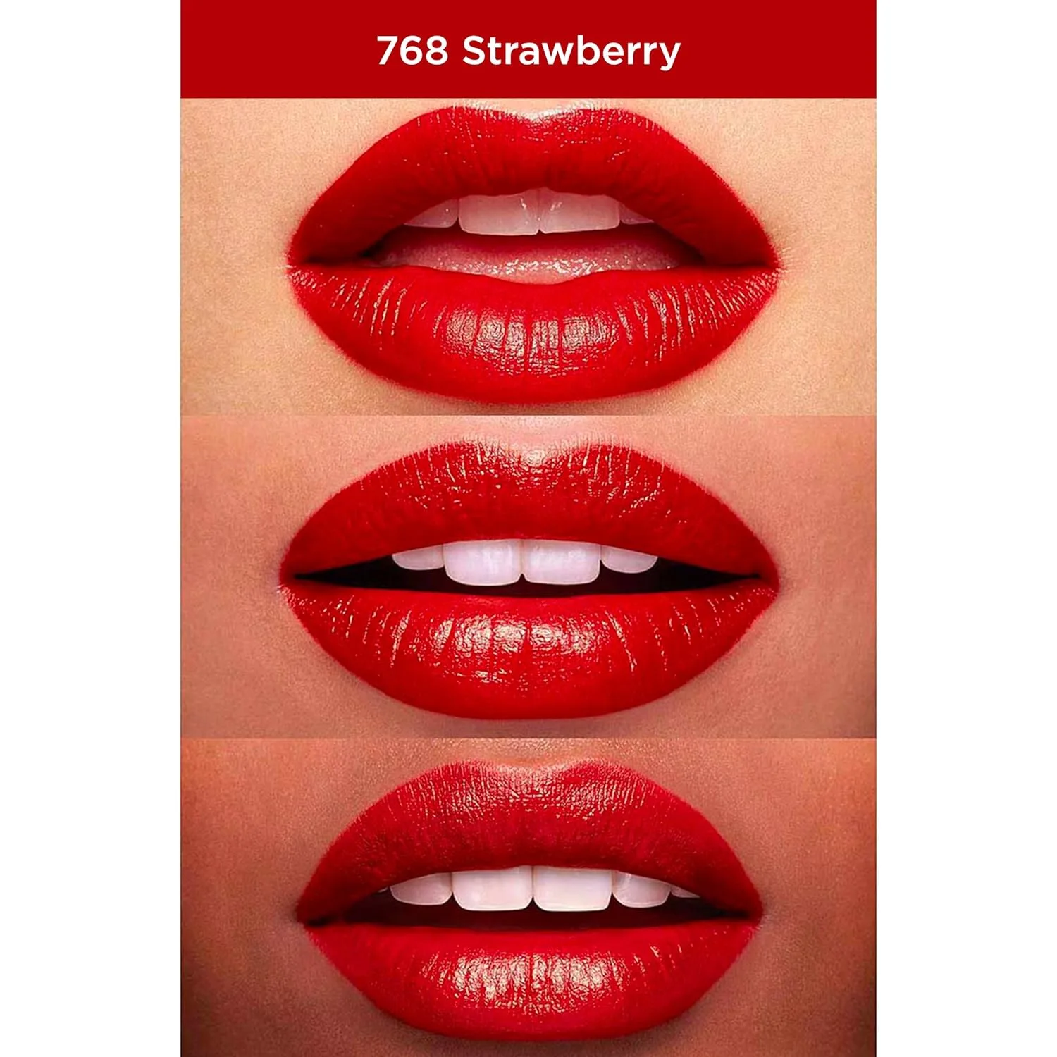 Помада Clarins Joli Rouge | Стойкая, сатиновое покрытие | Увлажняющая, питательная и легкая | Для всех типов кожи | 0,1 унции, 768 Strawberry — фото 3