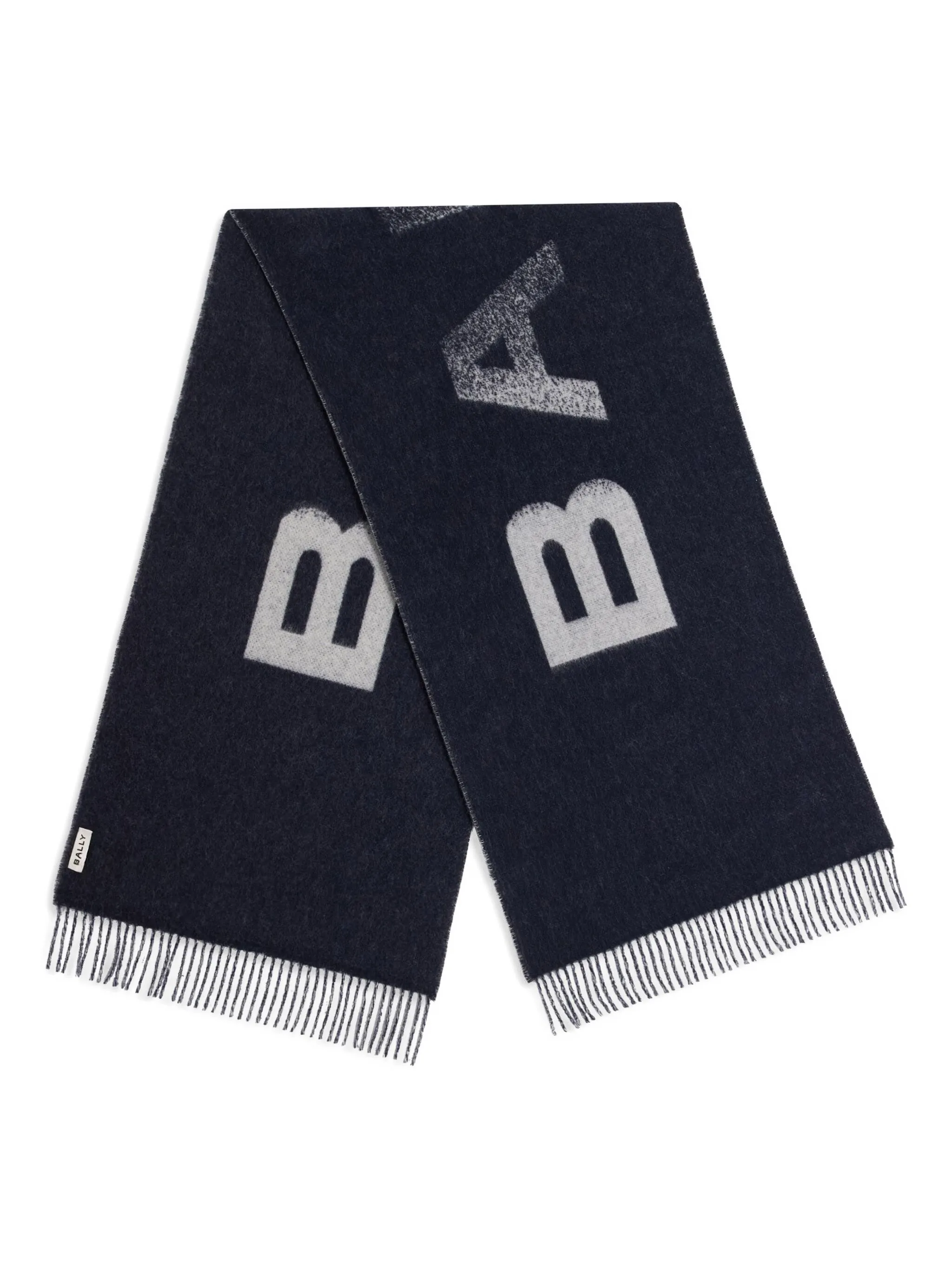 

Шарф с эффектом градиента и бахромой Bally, синий