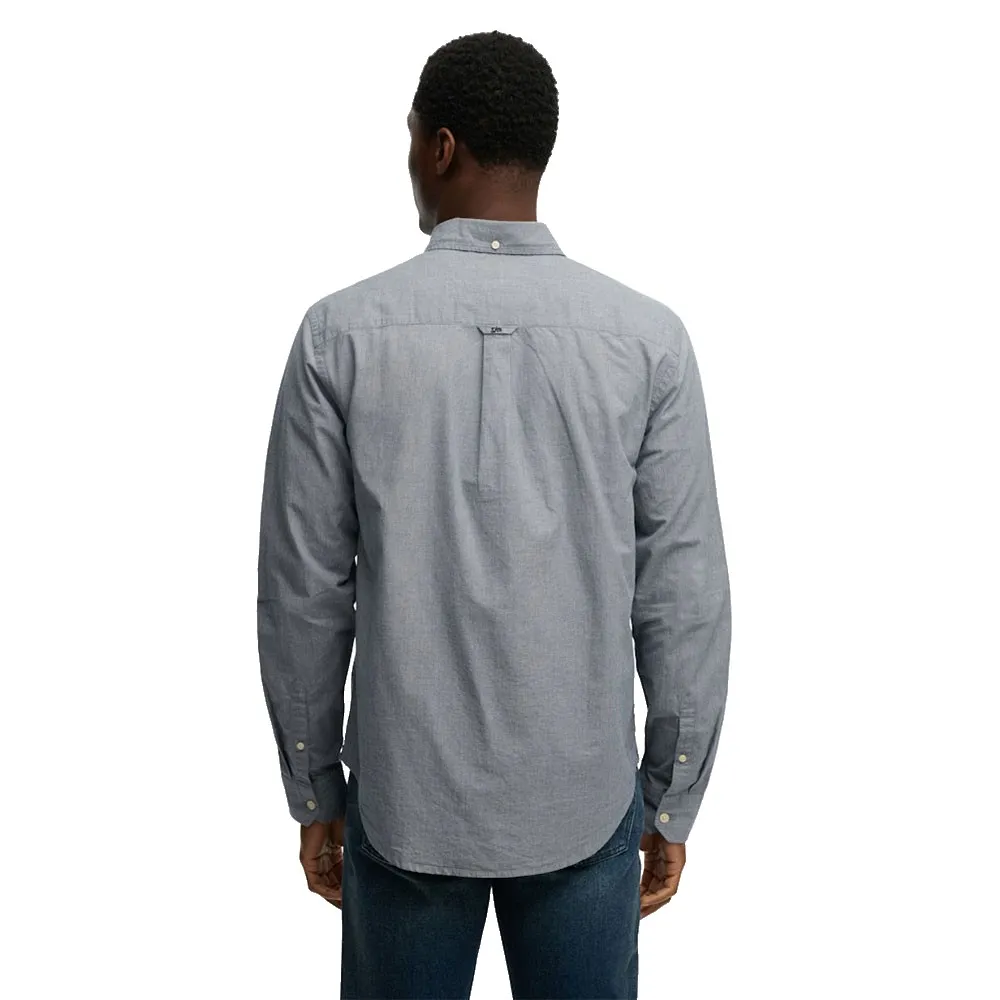 Рубашка с длинным рукавом Superdry Preppy Poplin, серый — фото 2