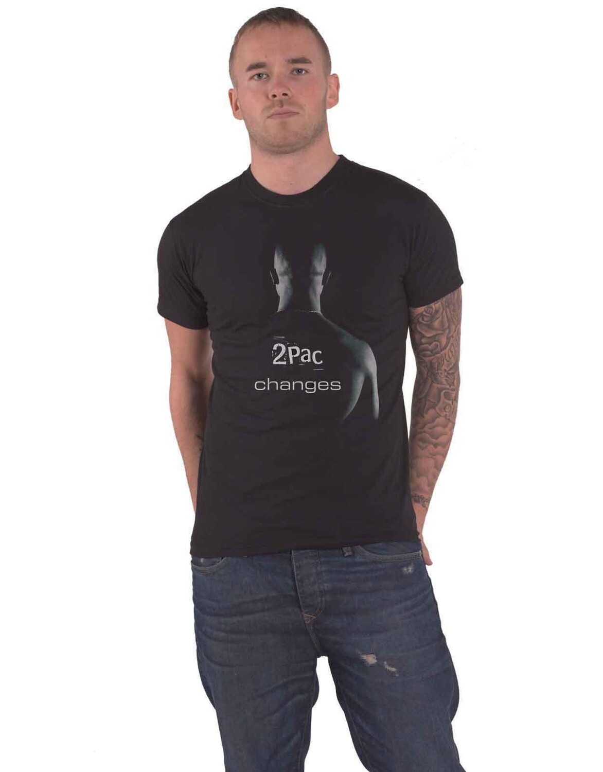 

Меняет футболку Tupac, черный