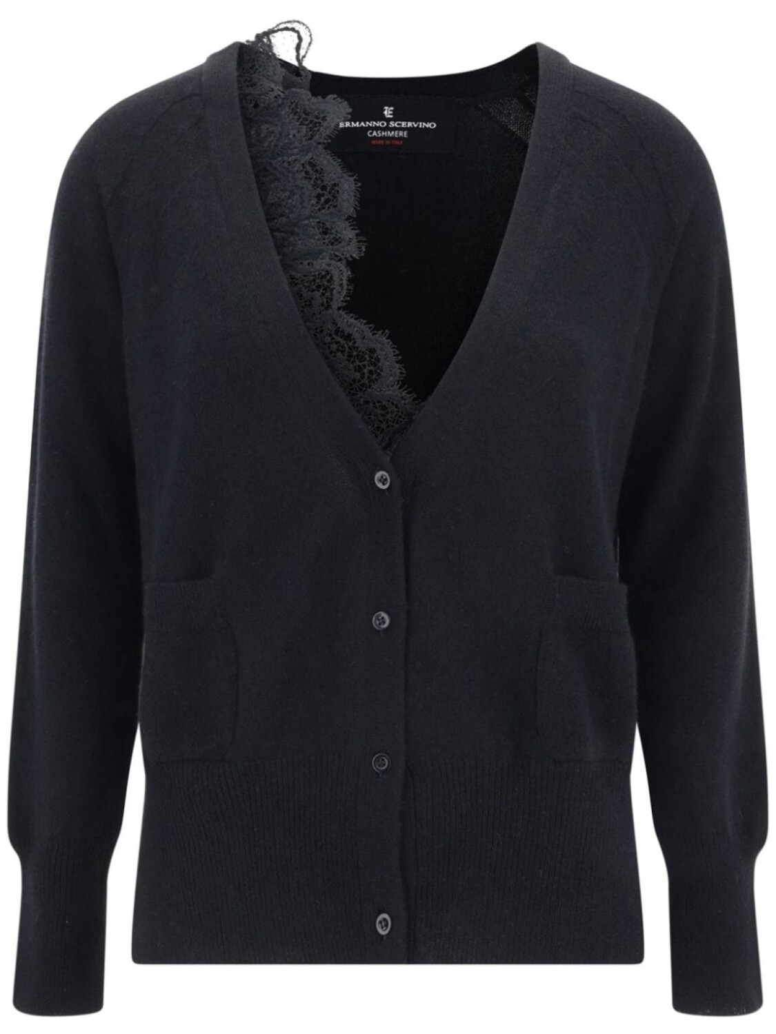 

Ermanno Scervino кардиган с кружевной отделкой, черный