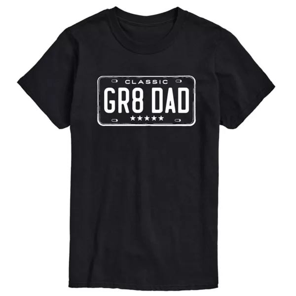 

Футболка с графическим номерным знаком "gr8 dad" Licensed Character, черный