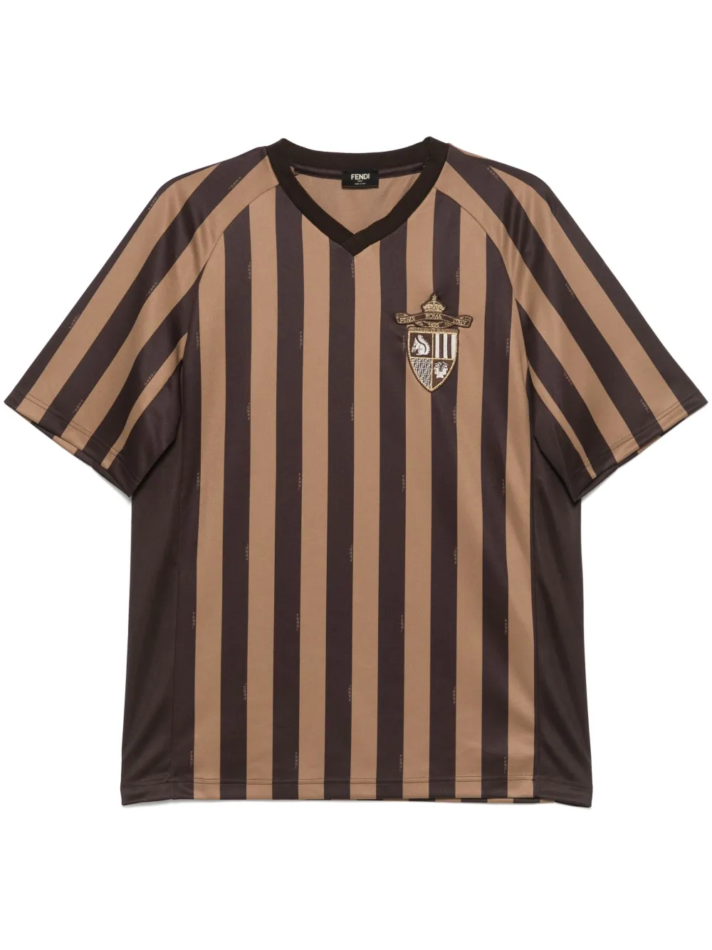 

Футболка в полоску FENDI, коричневый