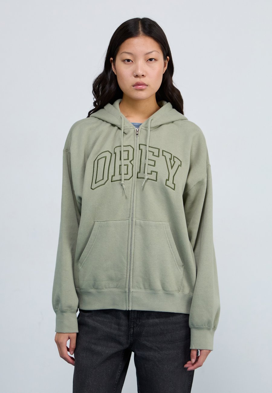 

Толстовка Obey Clothing COLLEGIATE BAGGY RELAXED ZIP HOOD, Shadow/Grey