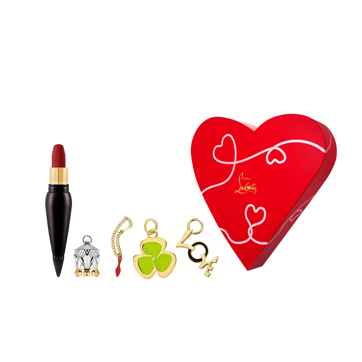 

Christian Louboutin Набор для макияжа CL Black Tube Carrot Diced Lipstick: легко растушевывается, стойкая, 3,8 г + 2 мл (2 пробника парфюма) + коробка + фирменный пакет