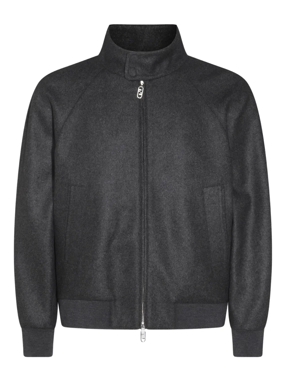 

Бомбер из смешанной шерсти на молнии FENDI, черный