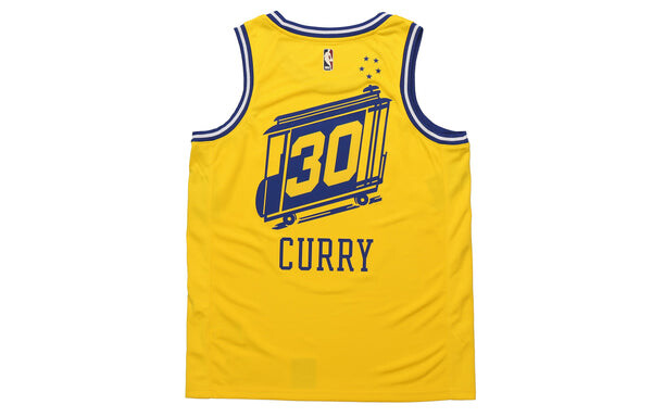 Футболка nba golden state warriors hardwood classics curry swingman домашняя майка Nike, желтый — фото 2