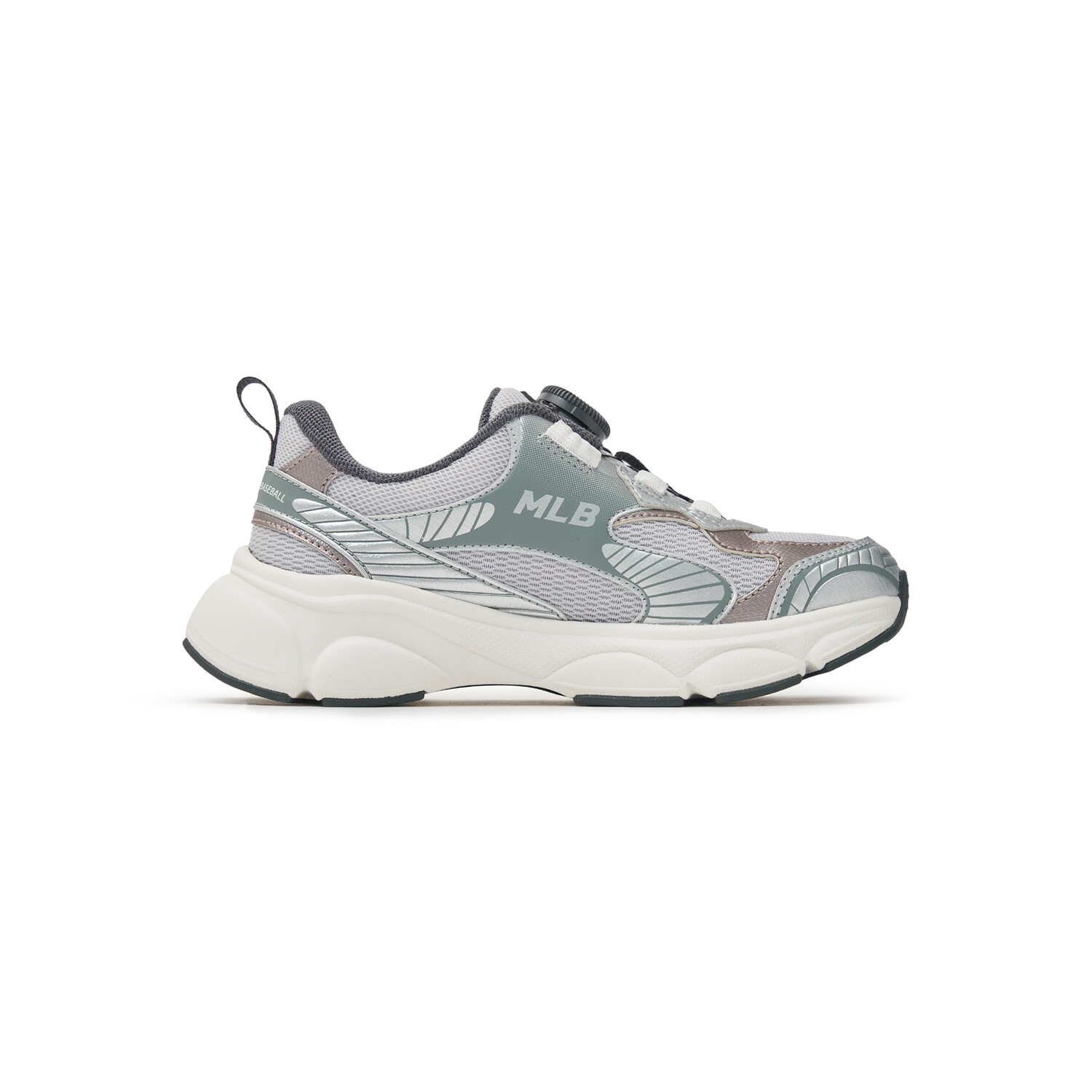 Детские кеды Kids Low-top Серые Mlb, светло-серый — фото 2
