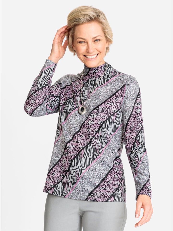 

Рубашка с длинными рукавами с принтом орхидейно-черного цвета WITT WEIDEN