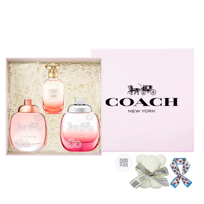 

Мини-набор парфюмерной воды для мужчин и женщин в подарочной упаковке, 3 флакона по 4,5 мл COACH, 加州之梦4.5ml+花馥蕊香浓4.5ml+花馥嫣韵浓4.5ml