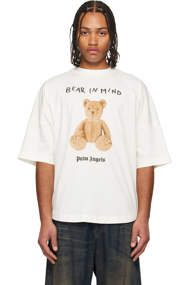 

Palm Angels Белая футболка с надписью «иметь в виду»