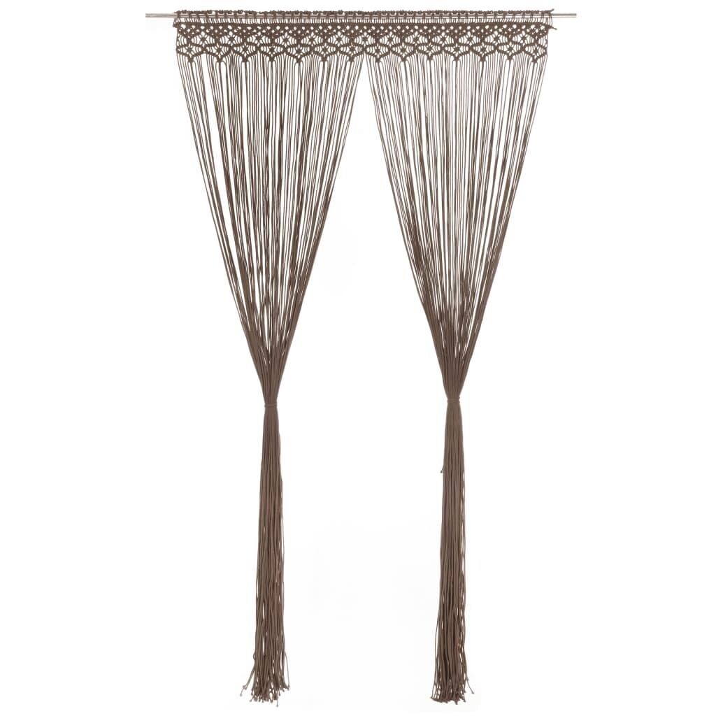 

Штора макраме серо-коричневый 140х240 см хлопок DKD HOME DECOR