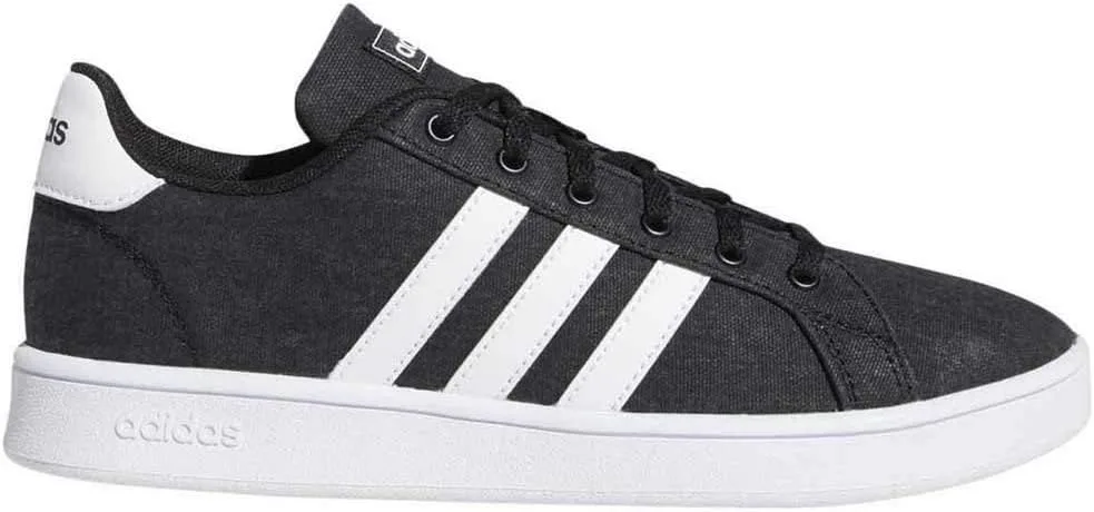Детские теннисные кроссовки унисекс Grand Court Lifestyle на шнуровке adidas, черный — фото 2
