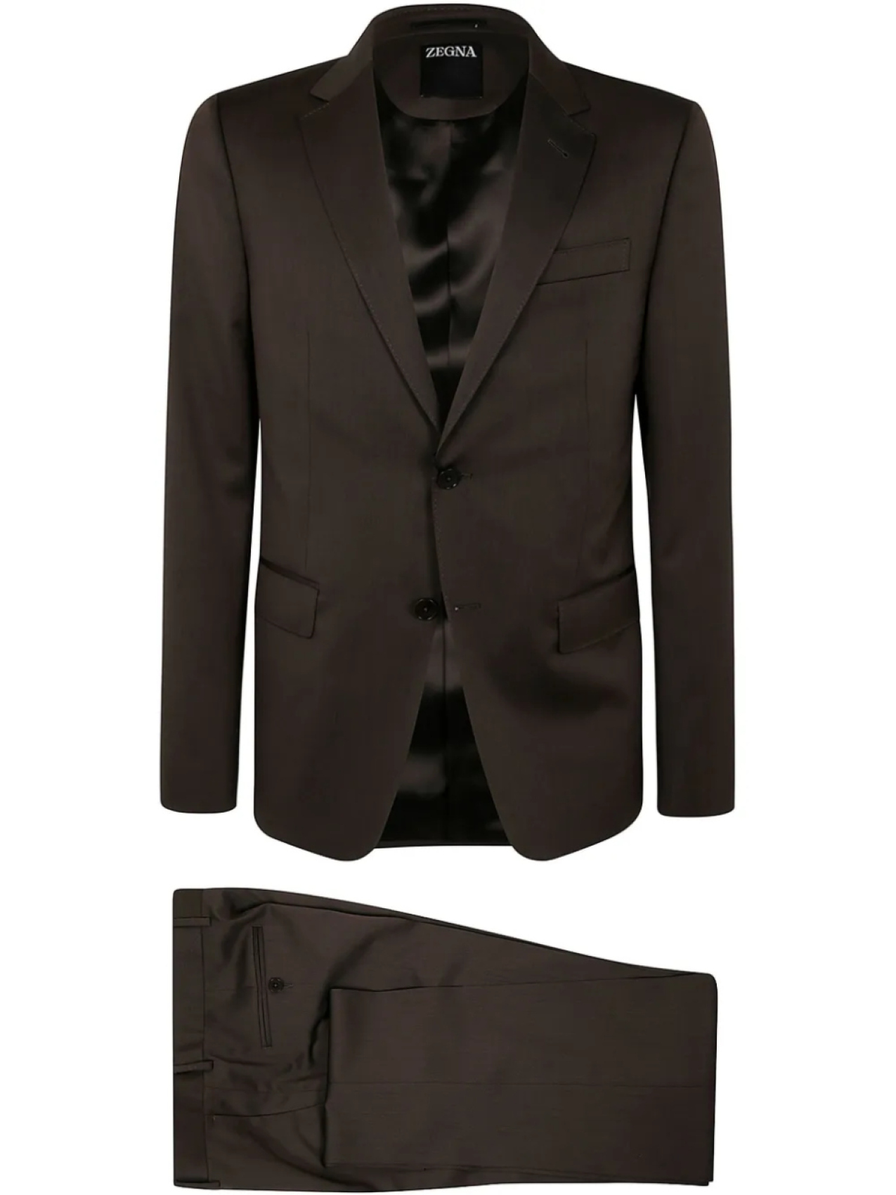 

Шерстяной костюм Zegna, коричневый