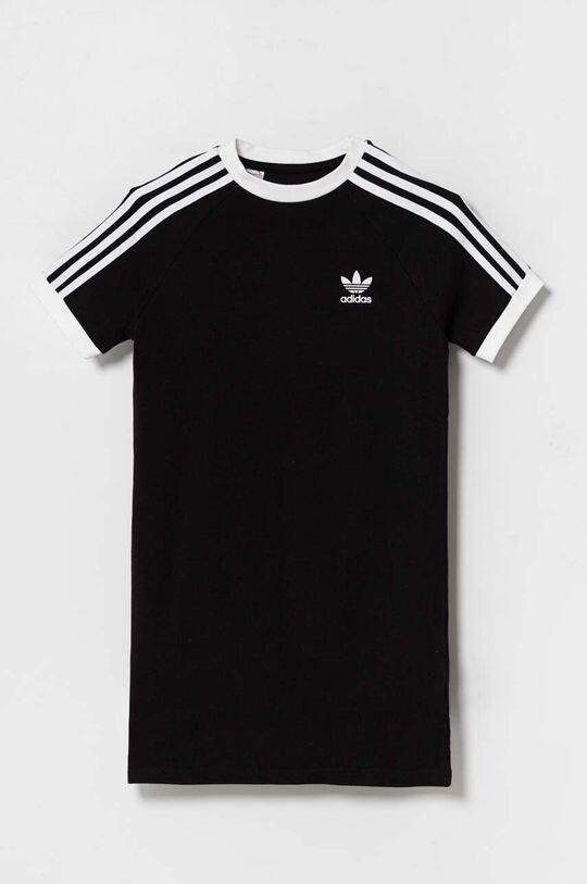 

Платье из хлопка для маленькой девочки adidas Originals, черный