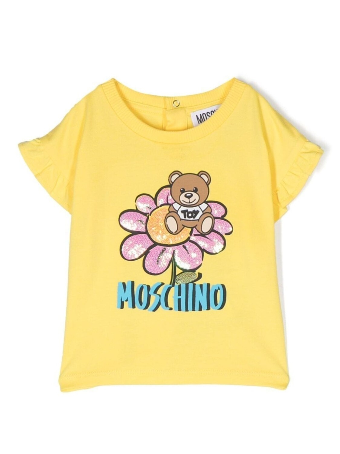 

Moschino Kids футболка с пайетками, желтый