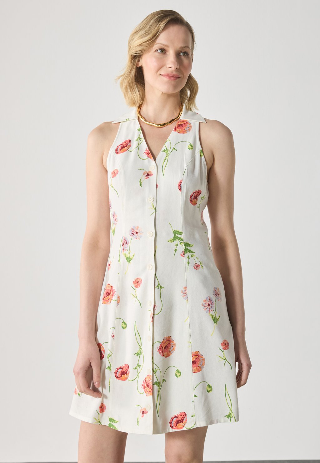

Платье-рубашка LINEN MIX DRESS Anna Field by Zalando, белый