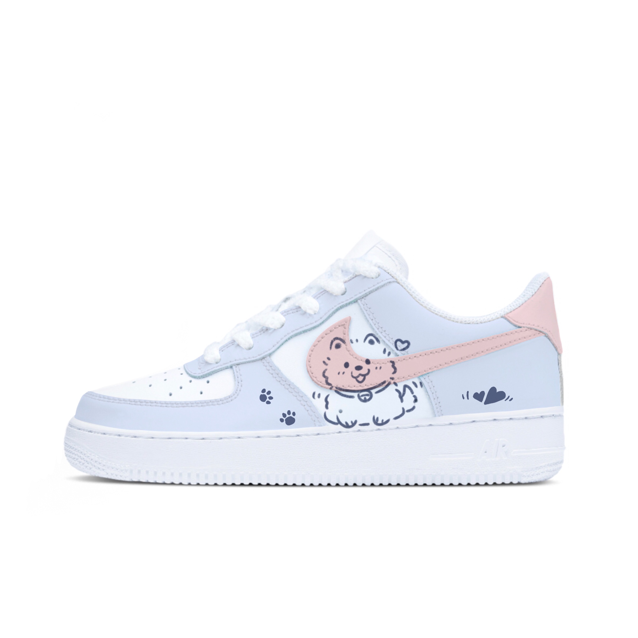 

Nike Air Force 1 LE нескользящие амортизирующие износостойкие низкие детские скейтбординг кроссовки white для подростков