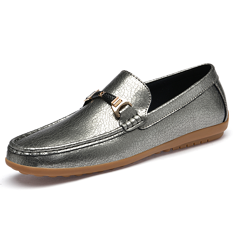 

BOLE Мокасины мужские серебристые, цвет Silver