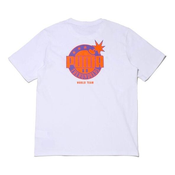 

Футболка x the hundreds tee logo printing round neck short sleeve white Puma, белый
