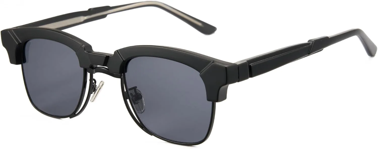 

Солнцезащитные очки Cyxus с тонировкой для женщин и мужчин, модная оправа Browline, защита от УФ-излучения для активного отдыха, модель 1557, 02-matte Black