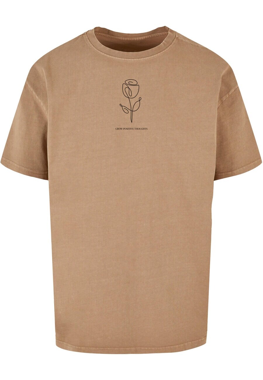 

Классическая футболка Merchcode Shirt Spring - Tulip Flower, темно-бежевый