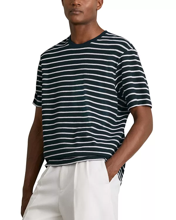 

Футболка Woodhall в фактурную полоску Reiss, синий