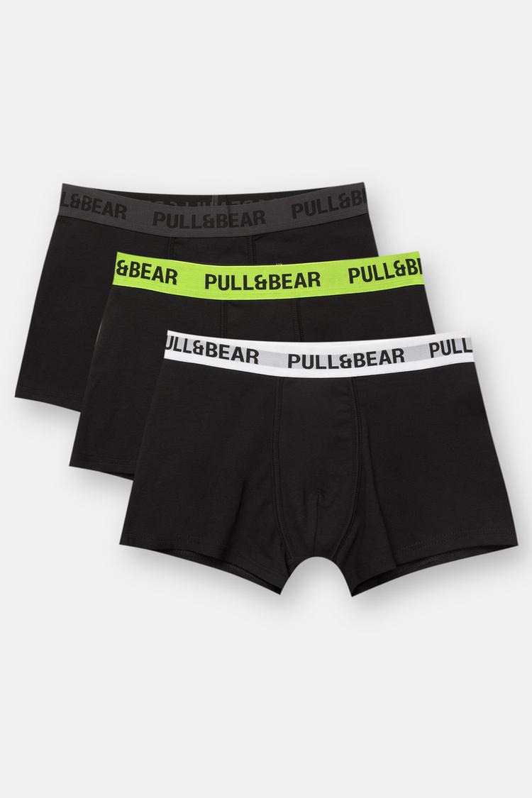 

Упаковка из 3 трусов-боксеров с логотипом Pull And Bear, мультиколор