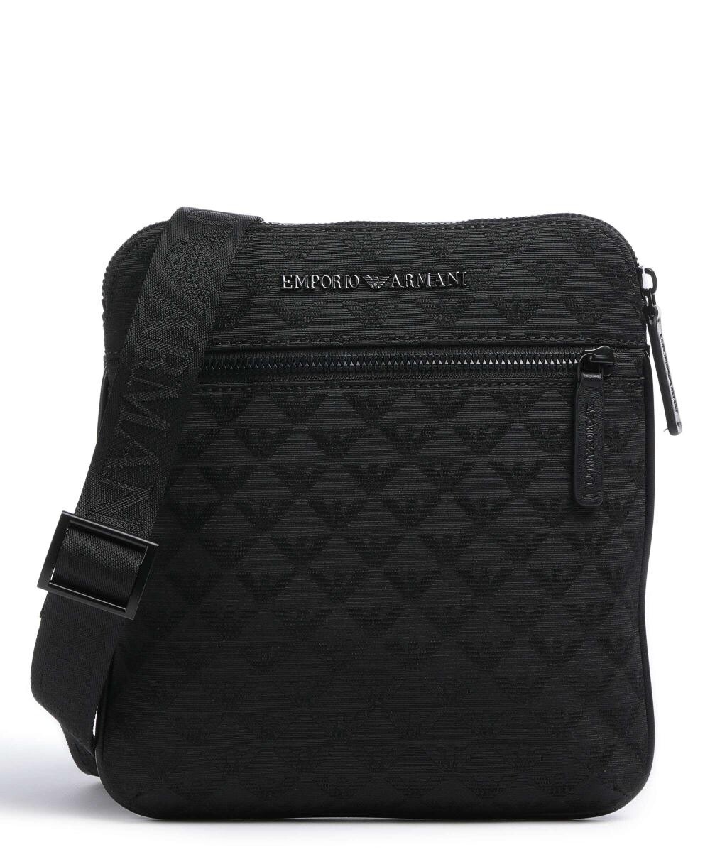 

Жаккардовая сумка через плечо Omnia Emporio Armani, черный