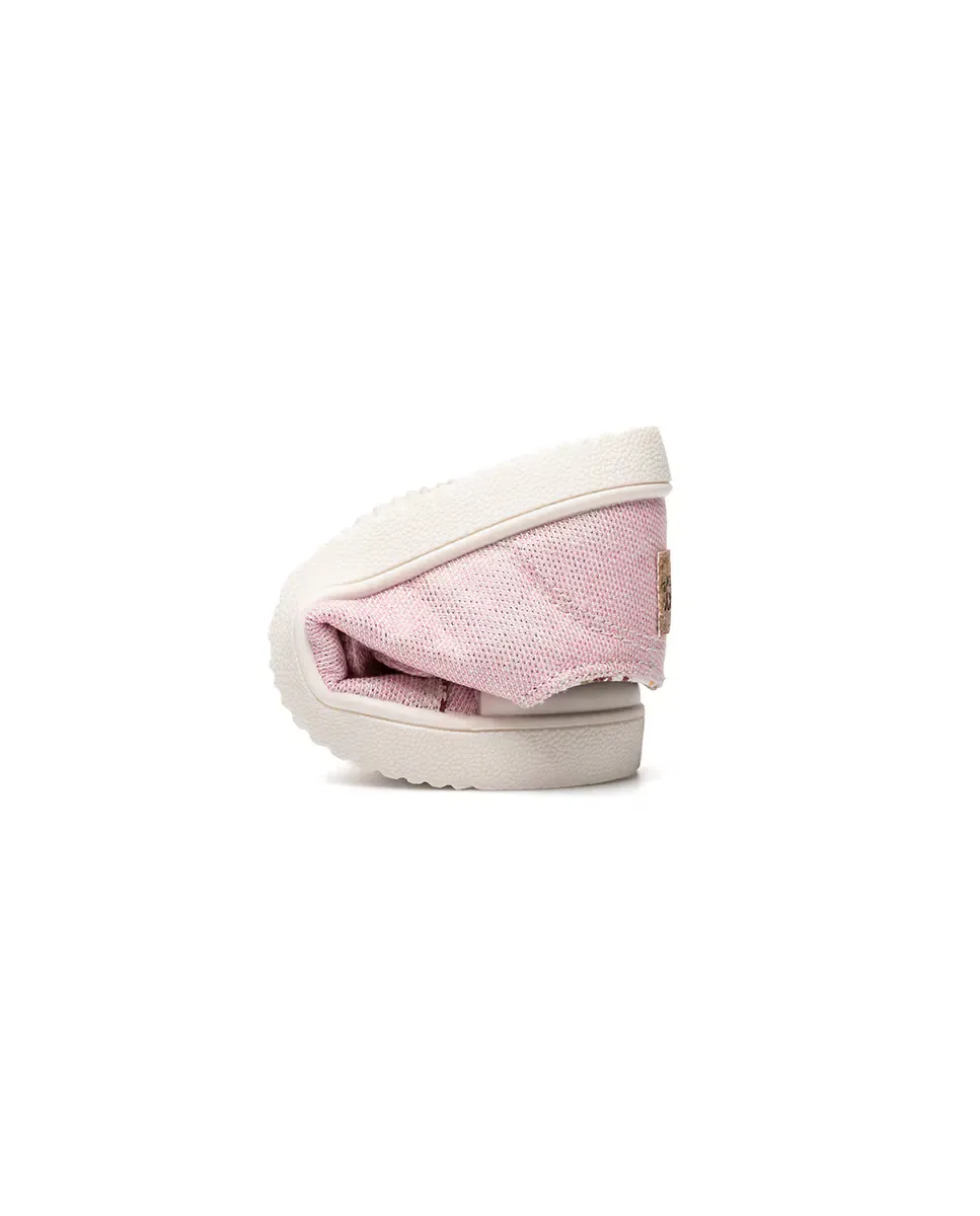 Детские текстильные туфли с застежкой-липучкой barefoot Pablosky, светло-розовый — фото 3