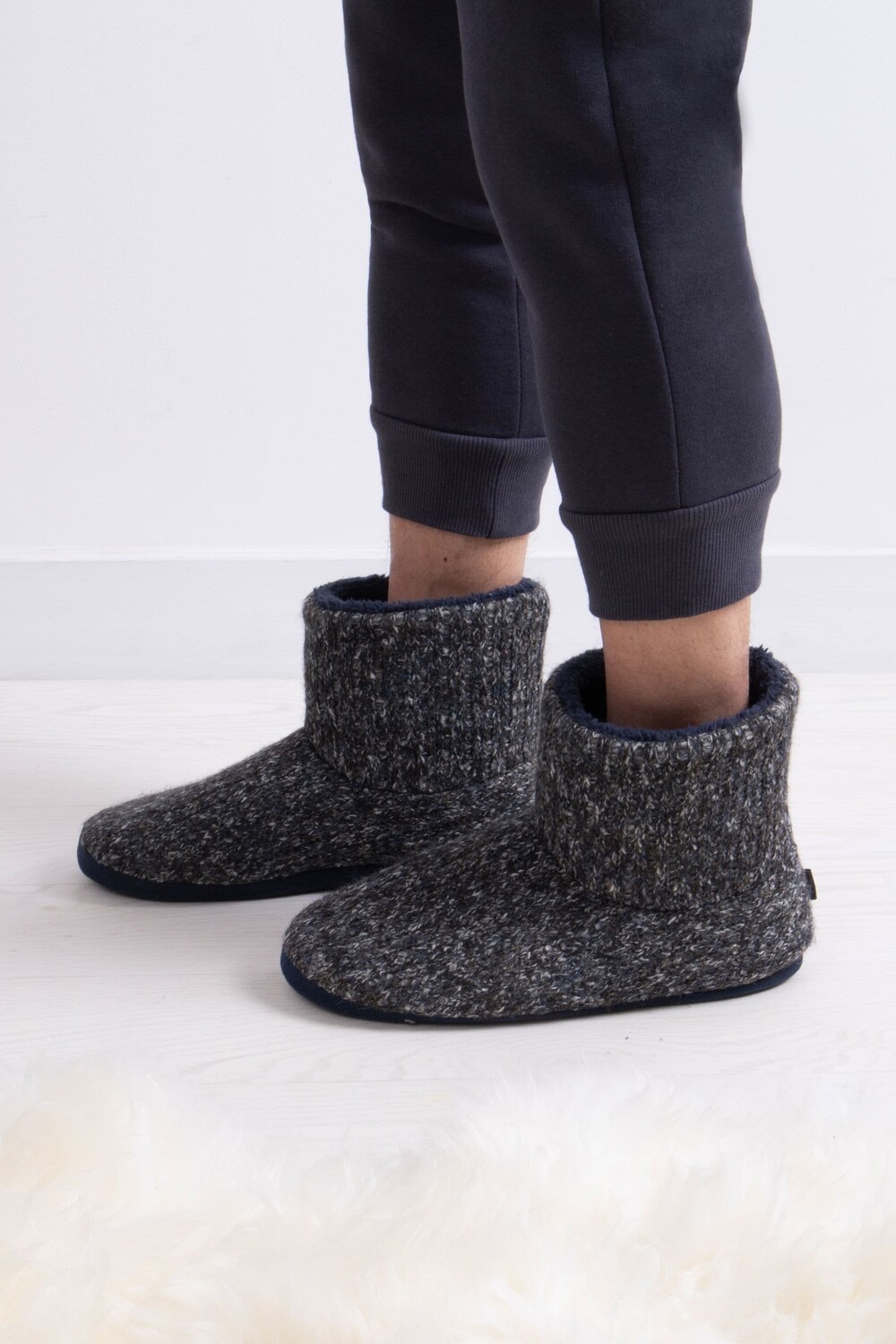 

Мужские тапочки в рубчик Totes, синий