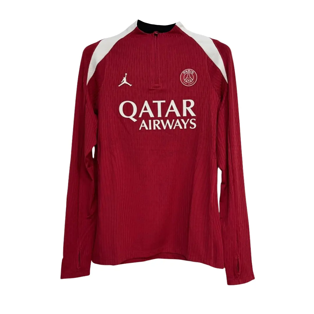 Футболка Paris Saint Germain Strike Elite Fourth Men's Dri FIT Adv Soccer Knit Drill Jordan, красный — фото 3