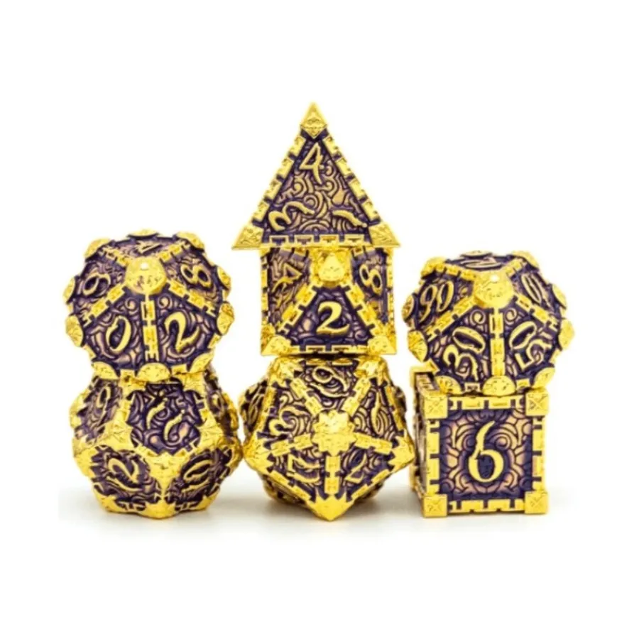 

Поликомплект «Кинжал яда» — королевский фиолетовый (7), Dice Sets - Metal (Foam Brain Games)