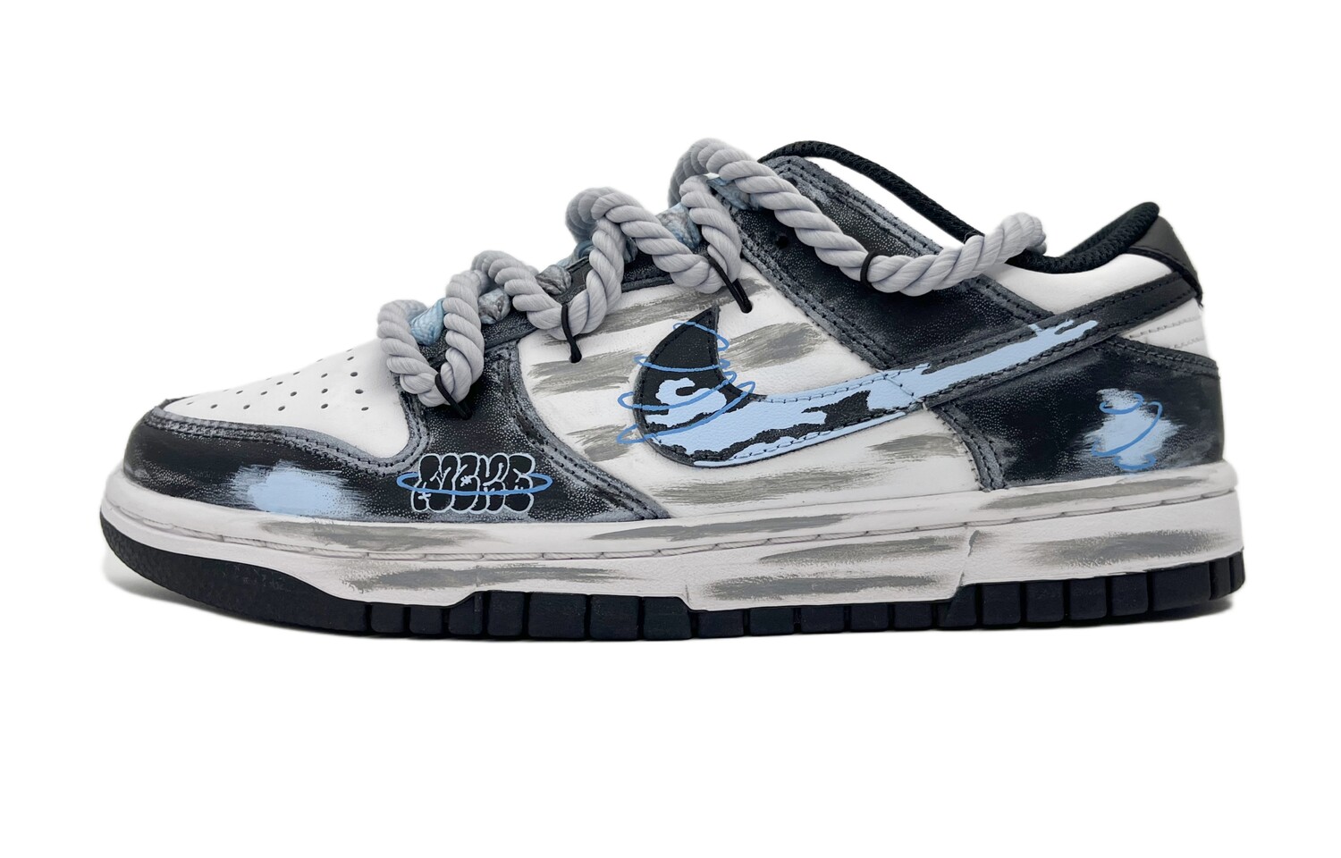 

Кроссовки Nike Dunk Skateboarding Shoes Unisex Low-top Grey/Blue, серый/синий