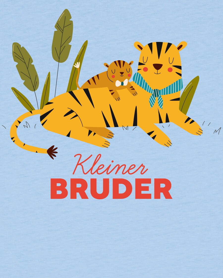 Рубашка watabout.kids Tiger Kleiner Bruder, светло-голубой — фото 4