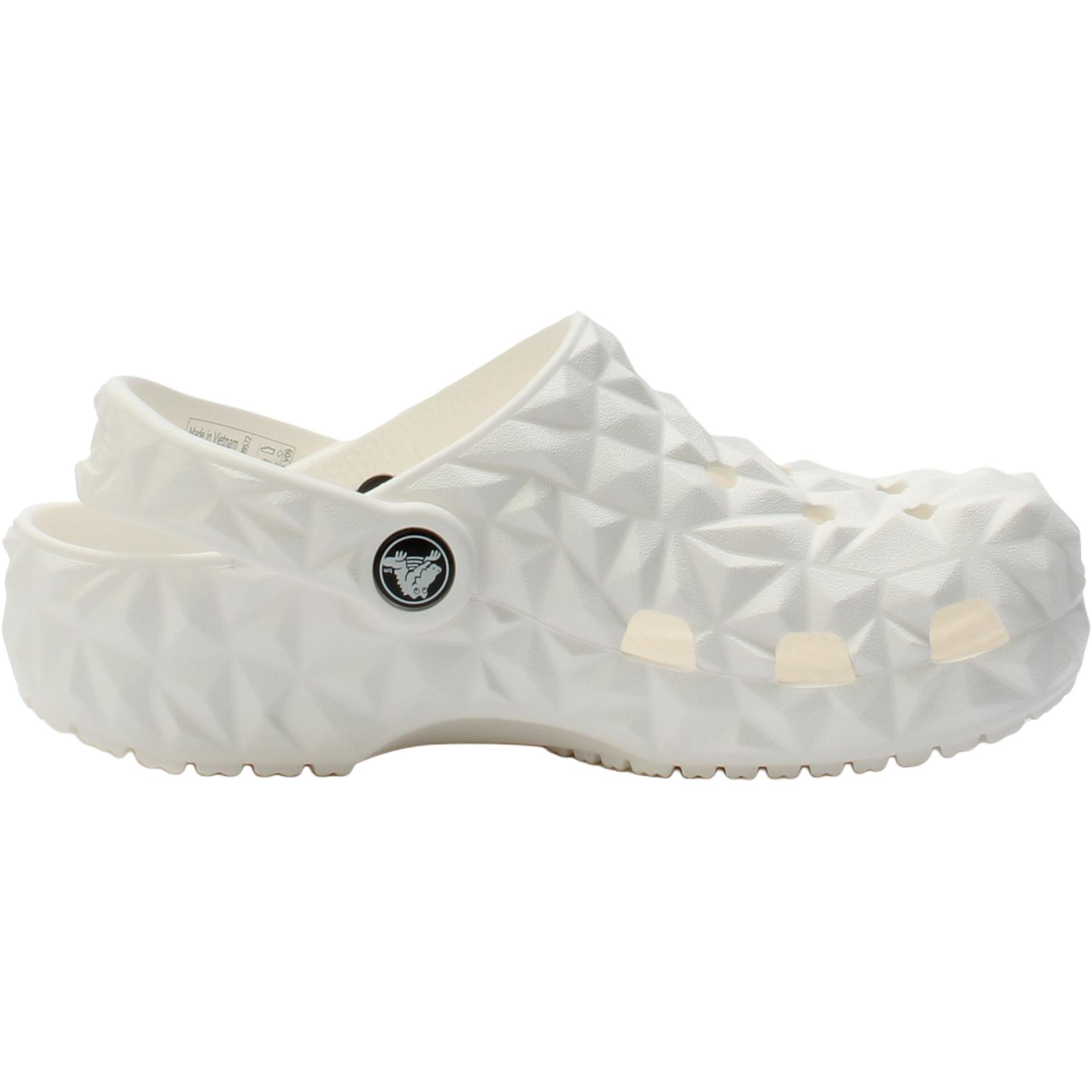 Классические износостойкие низкие детские сандалии Clog Kids' Crocs, белый — фото 2