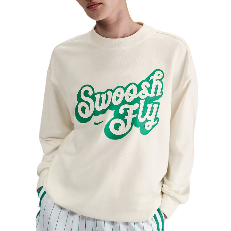 Женский баскетбольный свитшот Swoosh Fly Dri FIT Oversized French Terry Nike, Canvas
